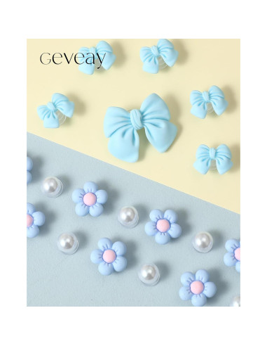 22 Piezas Encantadores de Zapatos Geveay con Flores y Lazos