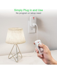 Enchufe de Control Remoto TESSAN 1200W 10A Inalámbrico 2