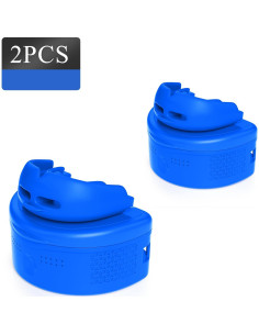 Protector Bucal Deportivo YIJU Azul Oscuro con Correa 2