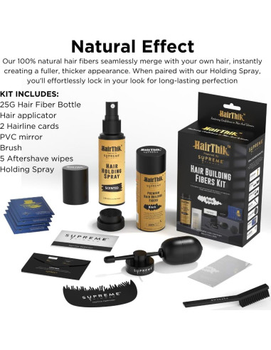 Kit de Fibras para Cabello Supreme Trimmer 25G Negro