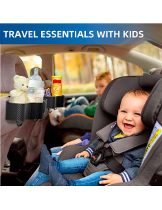 Organizador de Asiento Trasero OUSHASAA con Portavasos 9.4 cm 2