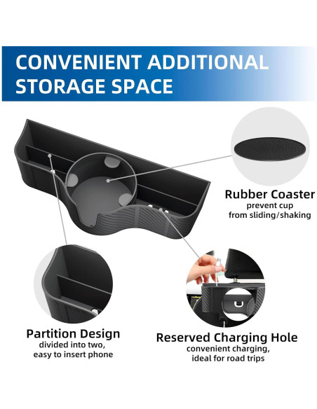 Organizador de Asiento Trasero OUSHASAA con Portavasos 9.4 cm