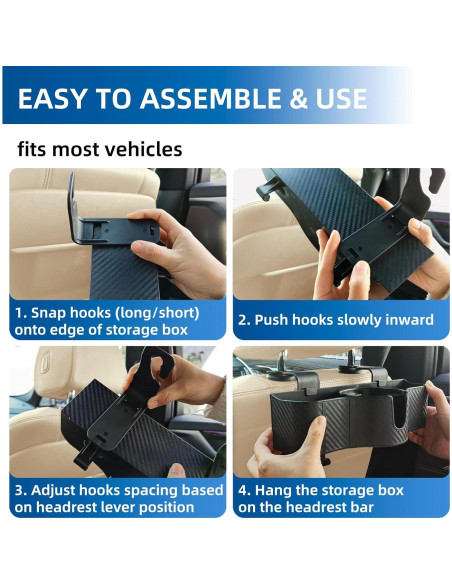 Organizador de Asiento Trasero OUSHASAA con Portavasos 9.4 cm