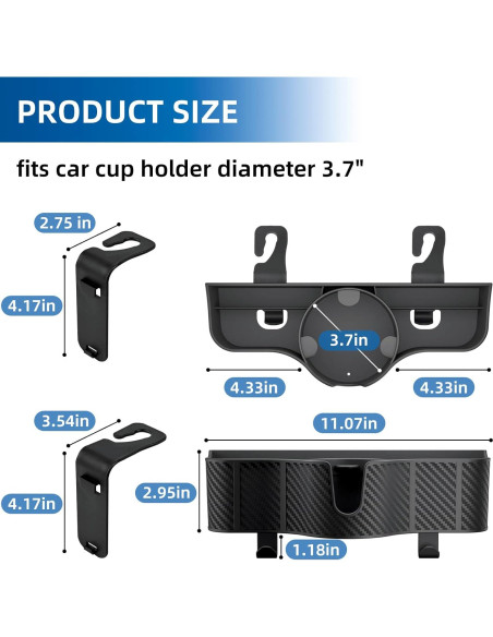 Organizador de Asiento Trasero OUSHASAA con Portavasos 9.4 cm