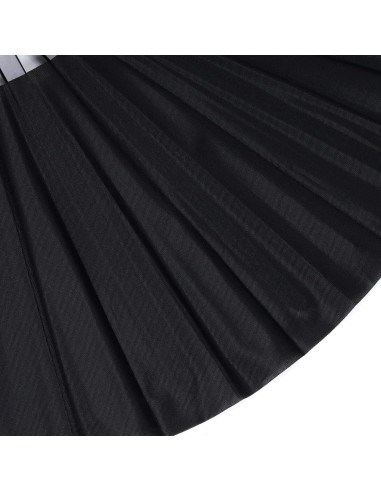 2 Abanicos Plegables de Mano Wobe Negro 64.5x34cm para Danza