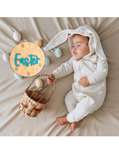 7 Piezas Accesorios de Madera para Fotos de Vacaciones Bebé 2