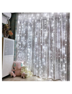 Luces de Cortina LED Comtelek 8 Modos USB Control Remoto