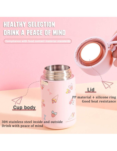 Botella de Agua Anime POYIPI 280ml Acero Inoxidable Aislada