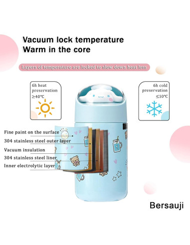 Botella de Agua Anime POYIPI 280ml Acero Inoxidable Aislada