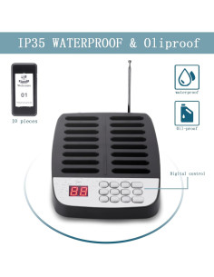 Buscador de Restaurante YYCALLING 10 Canales Inalámbrico 2