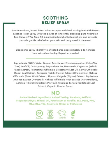 Spray Alivio Natural Desert Essence 118 ml - Aceite de Árbol de Té