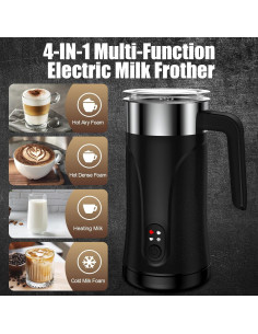 Espumador de Leche Ovetedot 300ml 4-en-1 Automático Negro 2