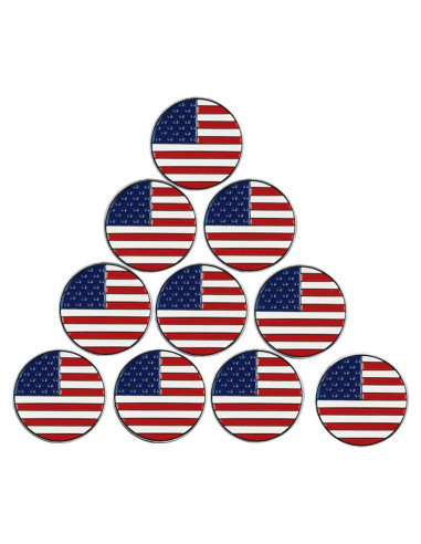 Lote de 10 Marcadores de Golf PINMEI - Esmalte Suave