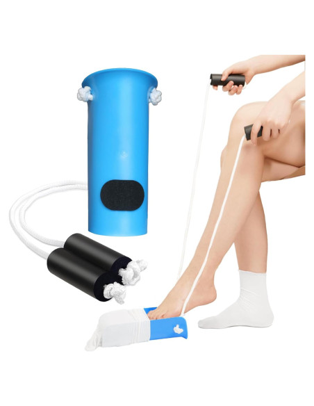 Asistente para Poner Calcetines Yitobecka Azul - Fácil Uso