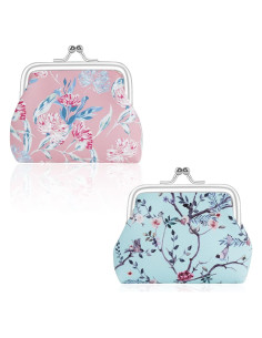 Monedero de Cuero Sintético FuninCrea Floral Doble Cierre