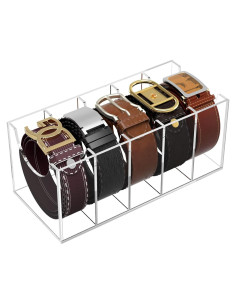 Organizador de Cinturones NIUBEE Acrílico 5 Compartimentos