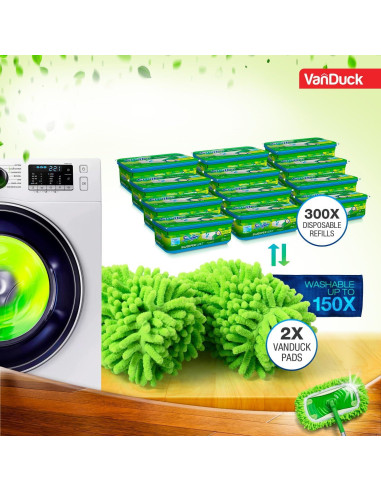 Repuesto Mopa VanDuck Microfibra 2 Paquetes para Swiffer