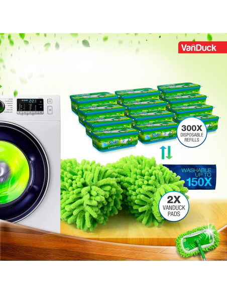 Repuesto Mopa VanDuck Microfibra 2 Paquetes para Swiffer