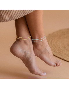 Conjunto de Pulseras de Tobillo Tasiso Oro y Plata para Mujeres 2