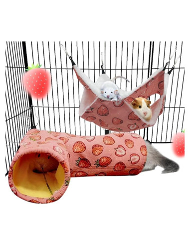 Hamaca y Túnel Esquinero EAEDMY para Hurones y Cobayas