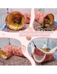 Hamaca y Túnel Esquinero EAEDMY para Hurones y Cobayas 2