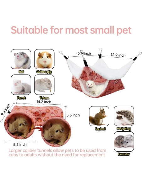 Hamaca y Túnel Esquinero EAEDMY para Hurones y Cobayas