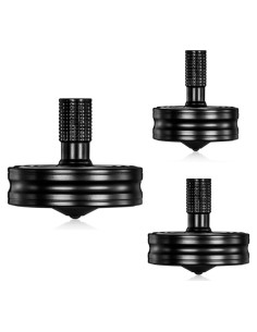 Trompo de Acero Inoxidable LOQATIDIS, 3 Piezas, Negro