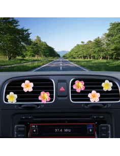 6 Clips Ambientador de Aire para Auto UPCSKDA Flor de Huevo 2