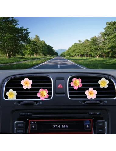 6 Clips Ambientador de Aire para Auto UPCSKDA Flor de Huevo
