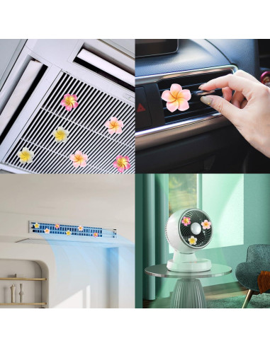 6 Clips Ambientador de Aire para Auto UPCSKDA Flor de Huevo