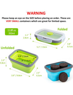 Contenedores de Almacenamiento Plegables Annaklin 350 ml - Juego de 4 2
