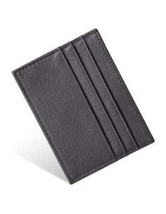 Billetera de Cuero Ultra Delgado URAQT con Bloqueo RFID - Marrón