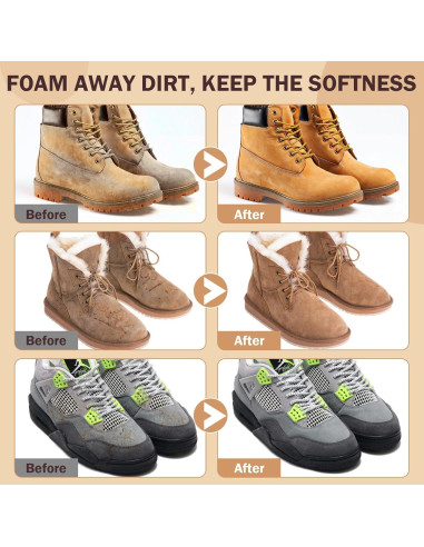 Limpiador de Zapatos de Ante GLOWPOINT 191g Kit Completo