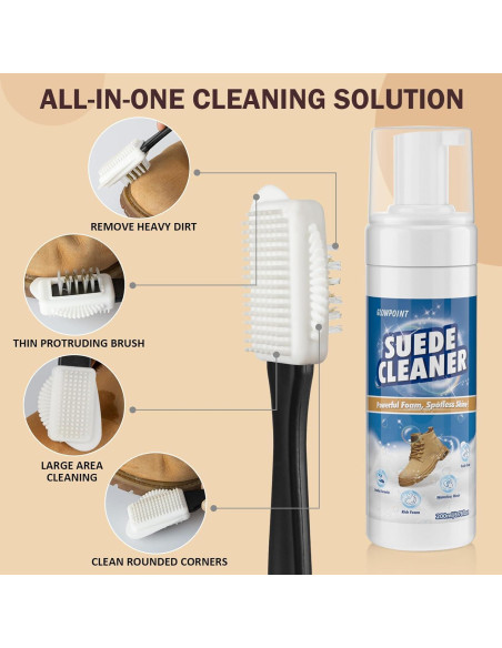 Limpiador de Zapatos de Ante GLOWPOINT 191g Kit Completo