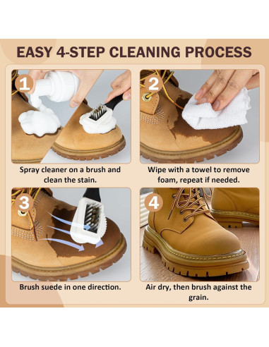 Limpiador de Zapatos de Ante GLOWPOINT 191g Kit Completo