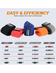 Conjunto de 6 Bandas de Resistencia ZHIAMZ para Ejercicio 2
