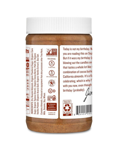 Mantequilla de Almendra de Vainilla Justin's 450g Sin Gluten