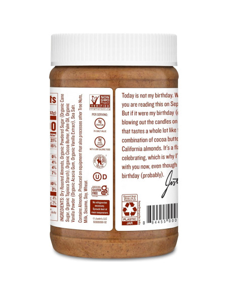 Mantequilla de Almendra de Vainilla Justin's 450g Sin Gluten