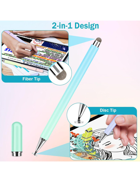 Lápices Stylus 2 en 1 CCIVV para Pantallas Táctiles - 4 Pcs
