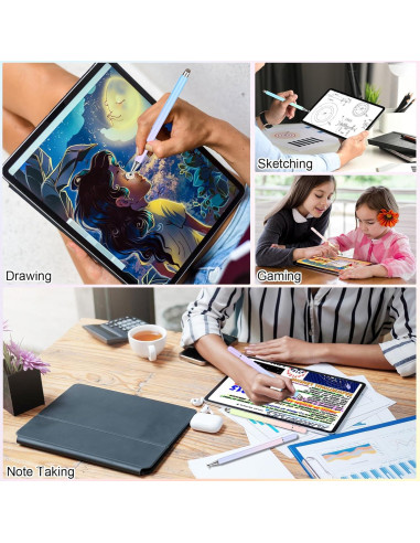Lápices Stylus 2 en 1 CCIVV para Pantallas Táctiles - 4 Pcs