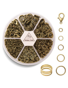 Kit de Anillas Abiertas 1000PCS + 40PCS Cierres Langosta Handyman Crafts
