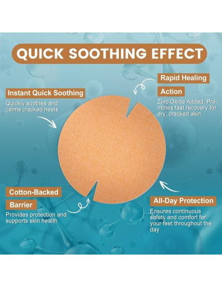 30 Parches Adhesivos TEAWOO para Talones Agrietados 80mm