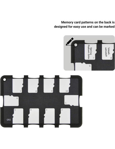 Organizador JJC para 10 Tarjetas Micro SD - Ultra Delgado