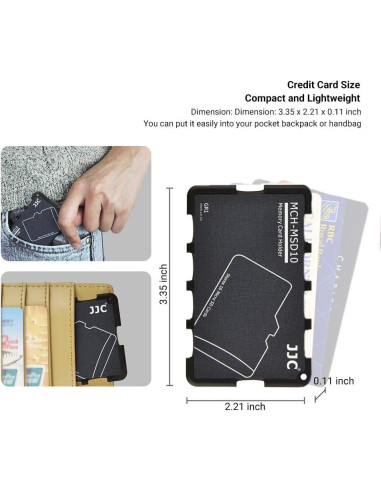 Organizador JJC para 10 Tarjetas Micro SD - Ultra Delgado