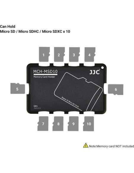 Organizador JJC para 10 Tarjetas Micro SD - Ultra Delgado