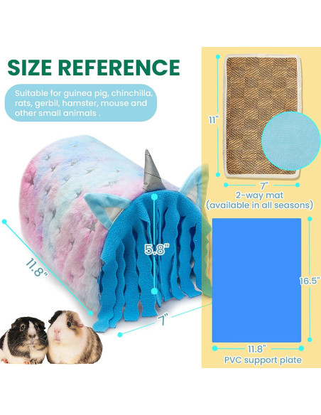 Casa Túnel para Cobayas PAWNISAW 30x17.8x14.7 cm Azul