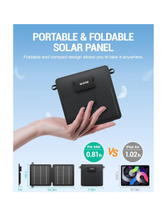 Cargador Solar Portátil BLAVOR 10W USB-C y USB-A Impermeable 2