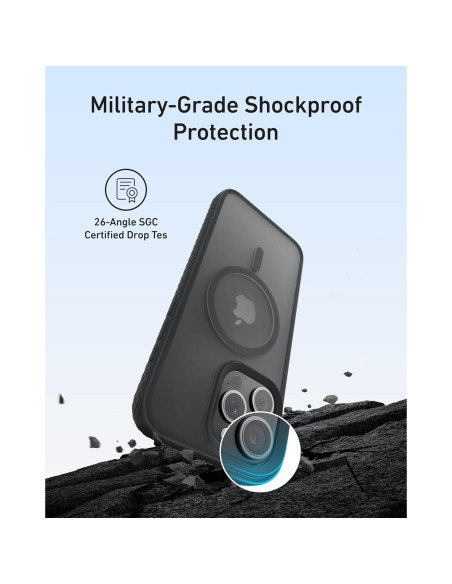 Funda Magnética Anker MagGo para iPhone 15, Ultra-Fina, Negra