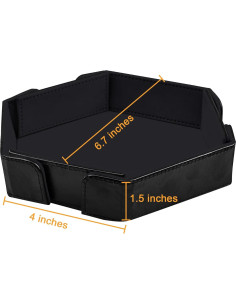 Bandeja de Dados Magnética Plegable SIQUK Hexagonal Negra 2