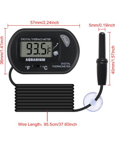 Termómetro Digital para Acuario DWEII ST-3 2Pack LCD Preciso 2